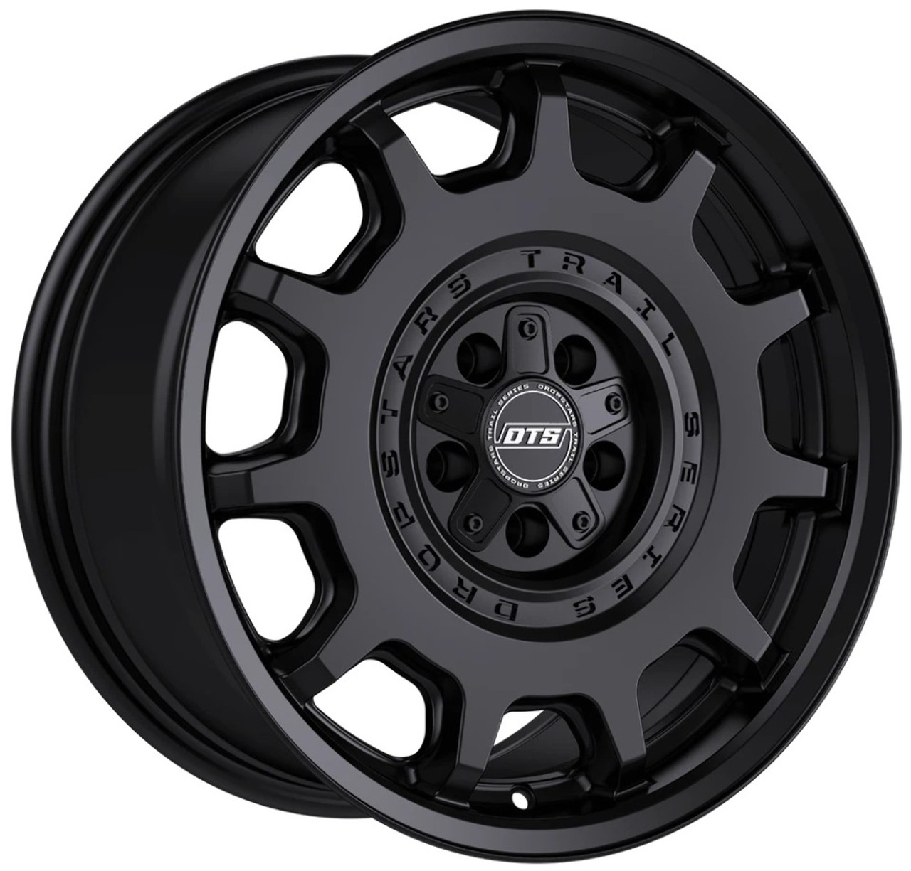 Set 4 18" Dropstars Trail Series 607SB Satin Black 18x8 Wheels 5x108 5x4.5 35mm