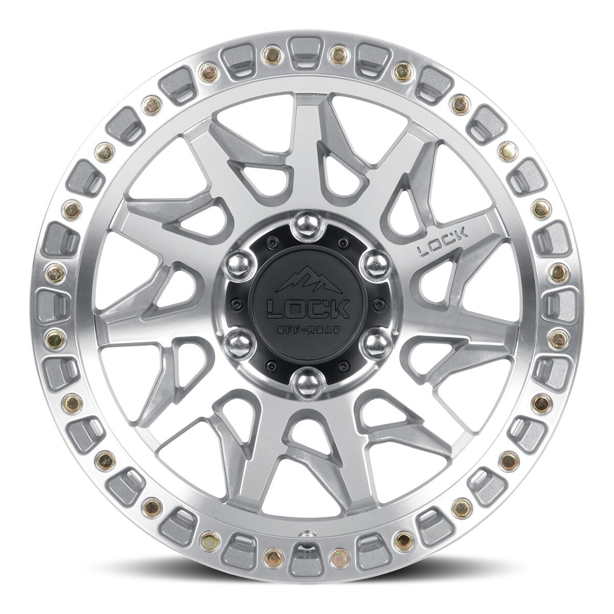 17" Lock Offroad Lunatic Machine Clear Coat 17x9 Wheel 8x170 1mm LUNATIC-7987MC