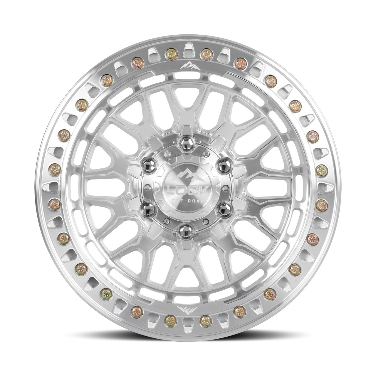 Set 4 17" Lock Offroad Invader Forged Beadlock 17x9 6x5.5 0mm Raw Machine Forged