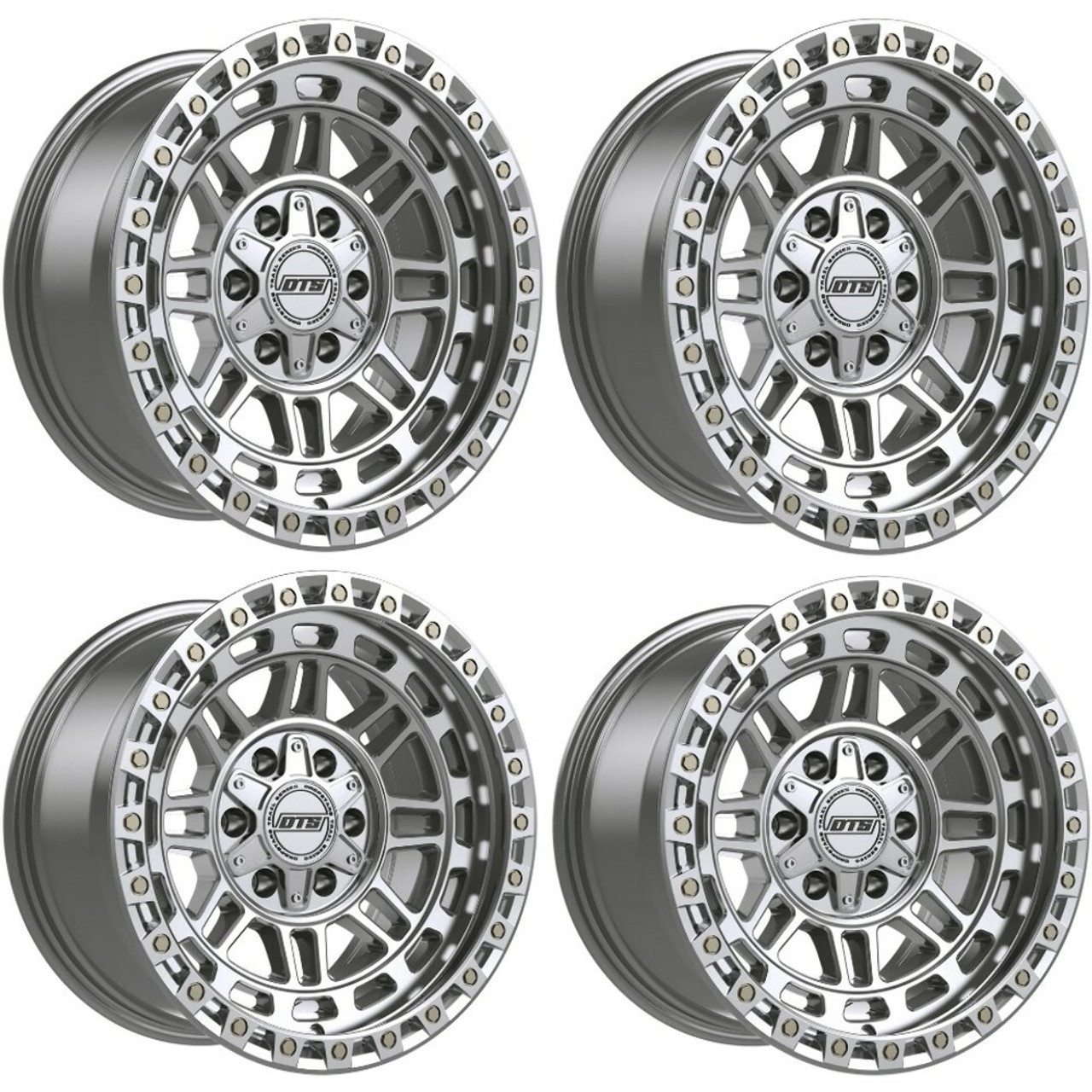 Set 4 18" Dropstars Trail Series 603MS Machined Silver 18x9 6x135 6x5.5 00mm Rim