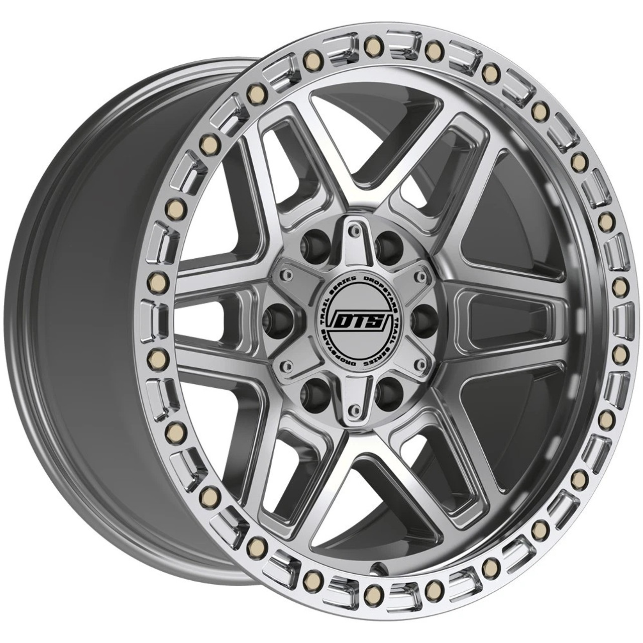 Set 4 18" Dropstars Trail Series 602MS Machined Silver 18x9 6x135 6x5.5 00mm Rim