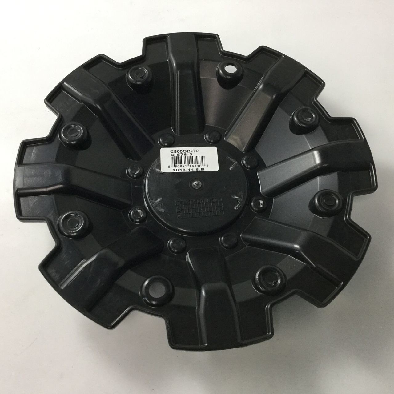Tuscany Vision 800 8 Lug Gloss Black Wheel Center Cap C800GB-T2 C-578-3 8.875"