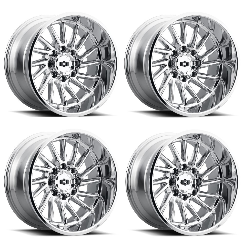 Set 4 20" Vision 306 Rapier Chrome 20x9 Wheels 5x5.5 (5x139.7) 12mm Rims