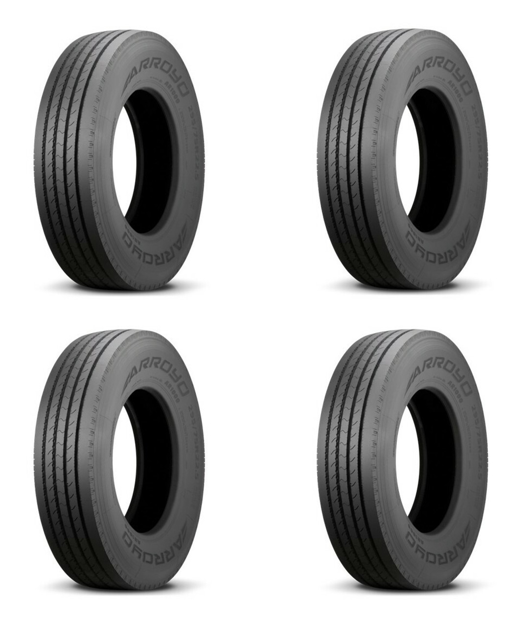 Set 4 Arroyo AR1000 245/70R19.5 133/131M BSW All Position Tires
