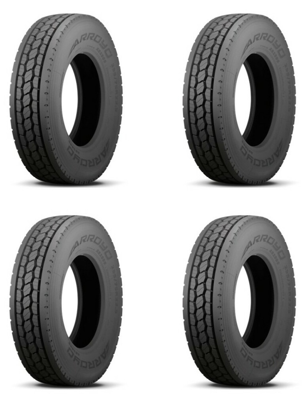 Set 4 Arroyo AR2000 295/75R22.5 146/143M BSW Closed Shoulder Drive Tires