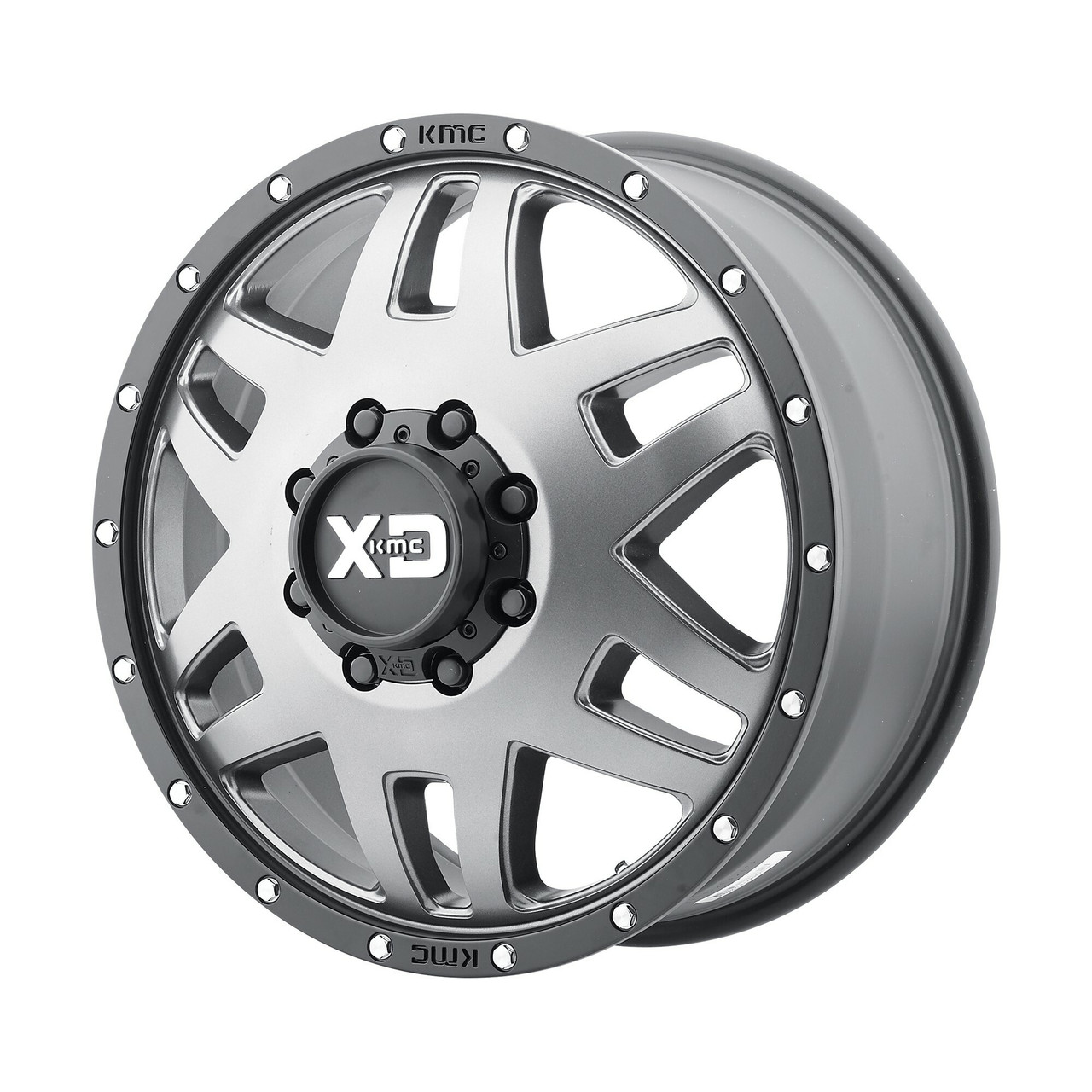 20" XD XD130 Machete Dually Matte Gray Black Ring Wheel 8X6.5 142mm Rim 20" XD XD130 Machete Dually Matte Gray Black Ring Wheel 8X6.5 142mm Rim