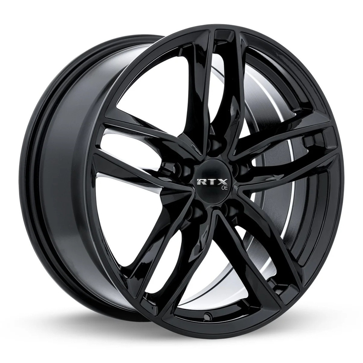 Set 4 18" RTX Nuremberg Gloss Black 18x8 Wheels 5x112 35mm Rims
