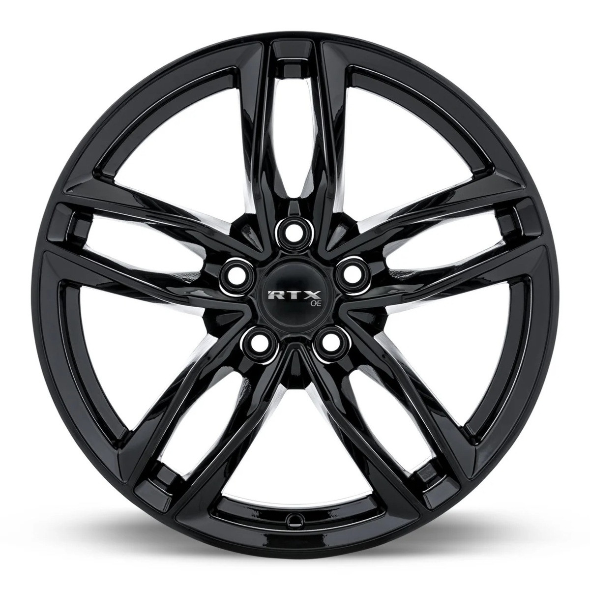 Set 4 18" RTX Nuremberg Gloss Black 18x8 Wheels 5x112 35mm Rims