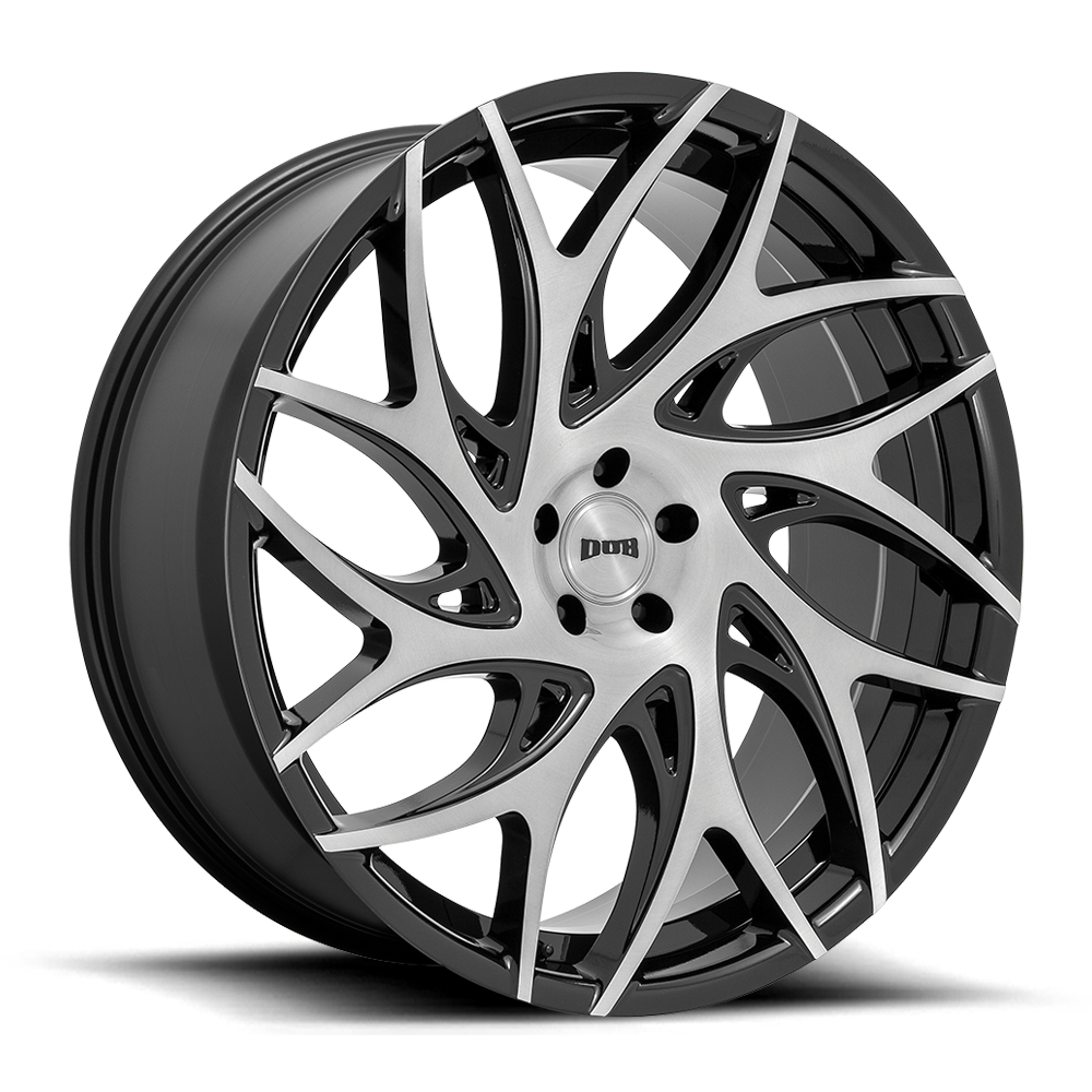 DUB  S260 G.O.A.T. 24x10 5x5.0 Brushed Black Dark Tint Spokes Wheel 24" 10mm