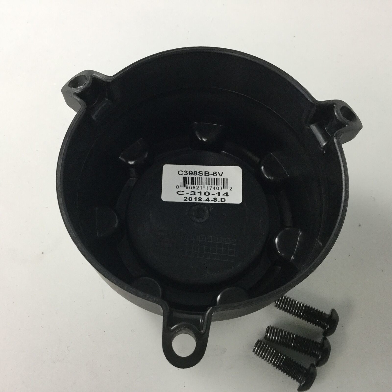 C398SB-6V Vision 412 Rocker 6-lug satin black replacement wheel cap