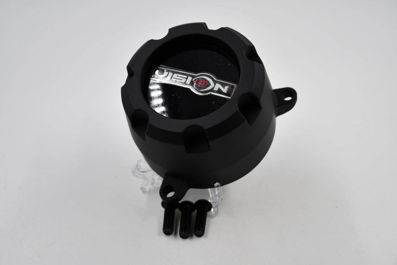 Vision 412 Rocker 398 Manx MB C398SB-6V Satin Black Center Cap Fits 6x5.5 6x135