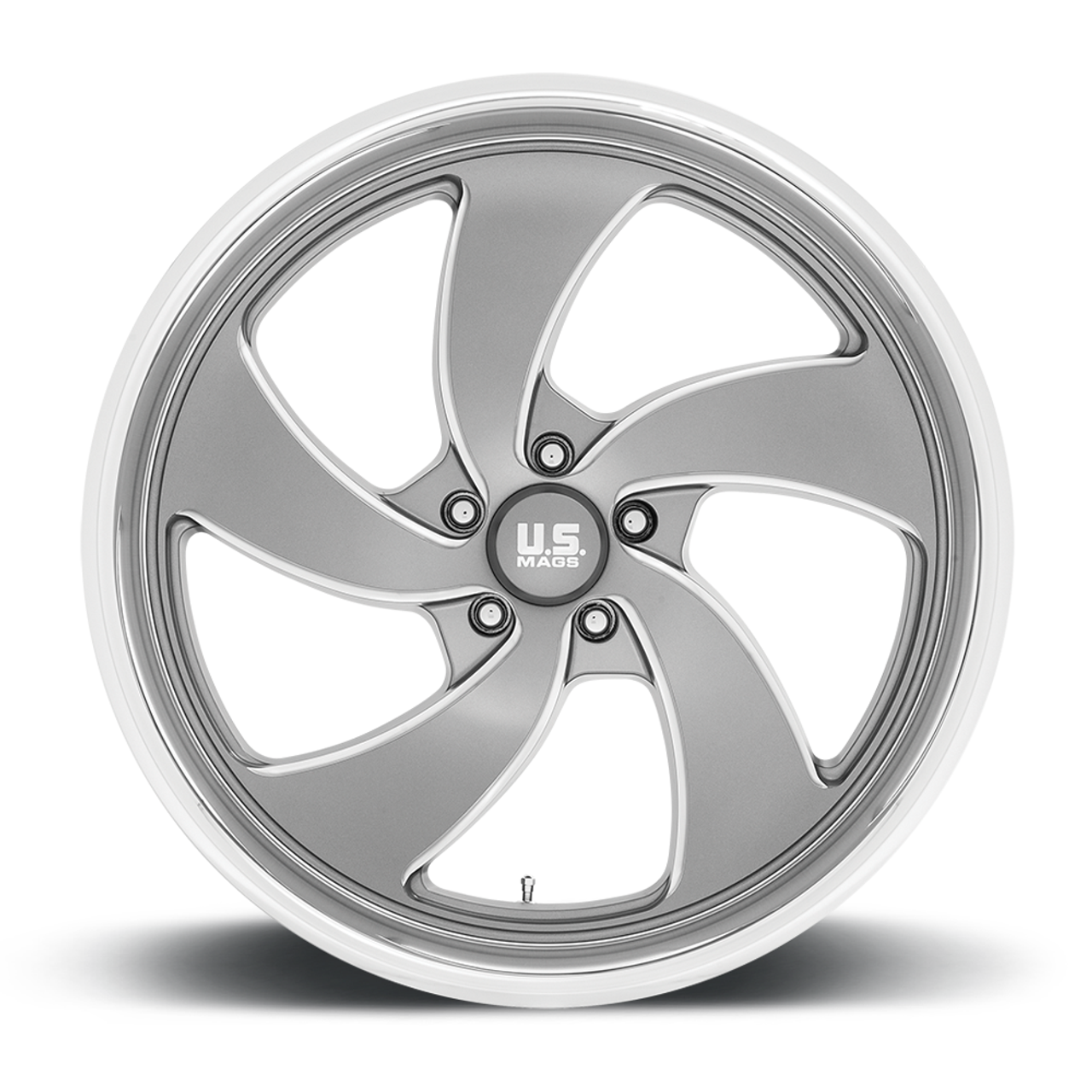 US Mag  U133 Desperado 22x8.5 5x4.75 Anthracite Milled Diamond Right Wheel 22" 1mm