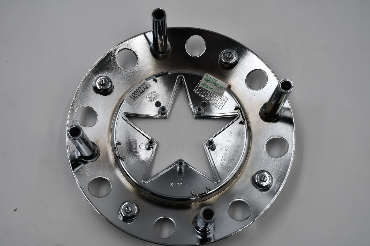 XD Series Chrome Wheel Center Cap Hub Cap (NS)1000775 8.5" No star insert w/screws