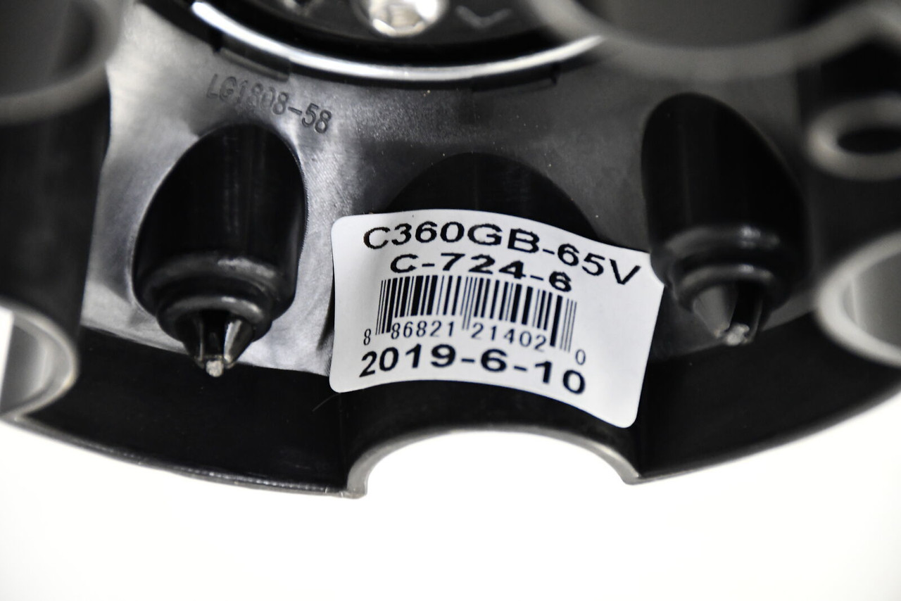 Vision 360 361 362 363 Gloss Black Center Cap For 5x4.5 5x5 Wheels C360GB-65V