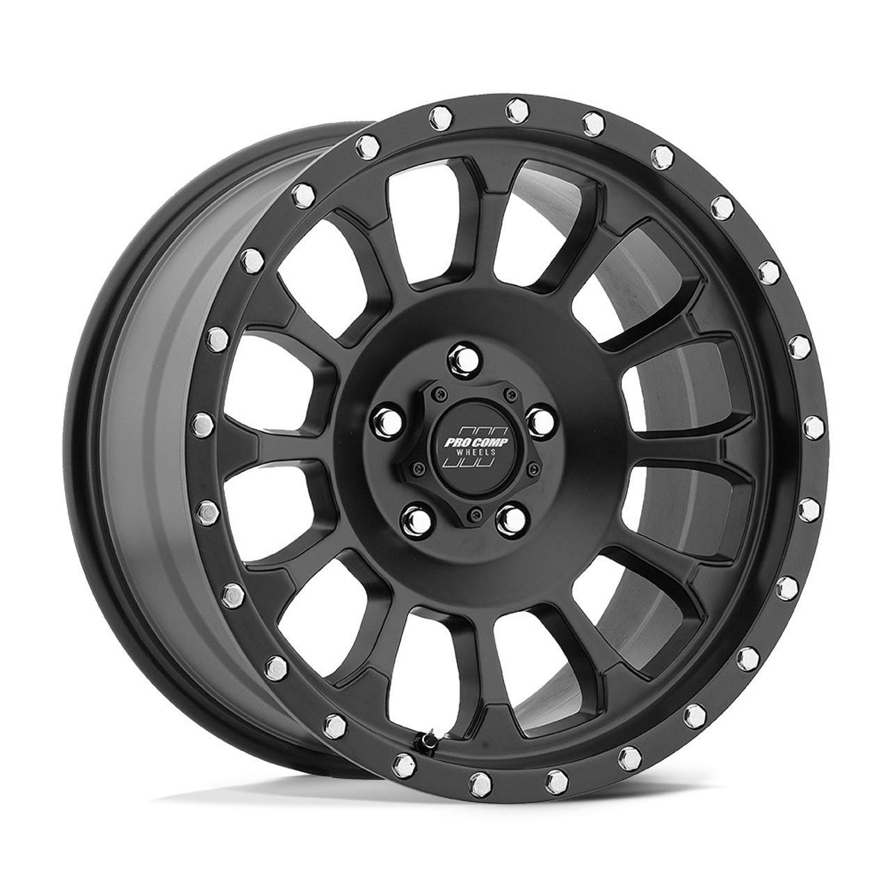 Set 4 Pro Comp PA34 Rockwell 18x9 6x5.5 Satin Black Wheels 18" 0mm Rims
