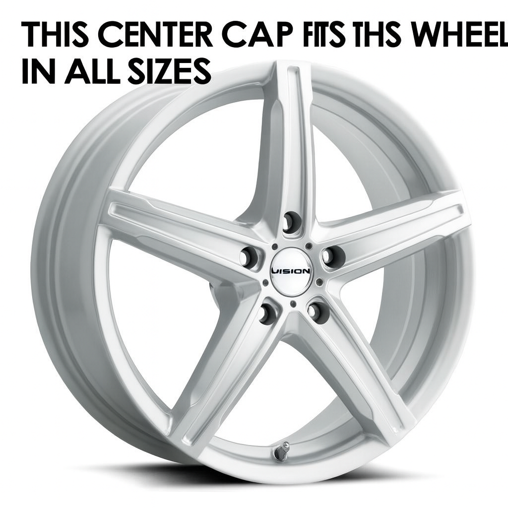 Vision 469 Boost  Silver Push Thru Center Cap Hub Cap C469S