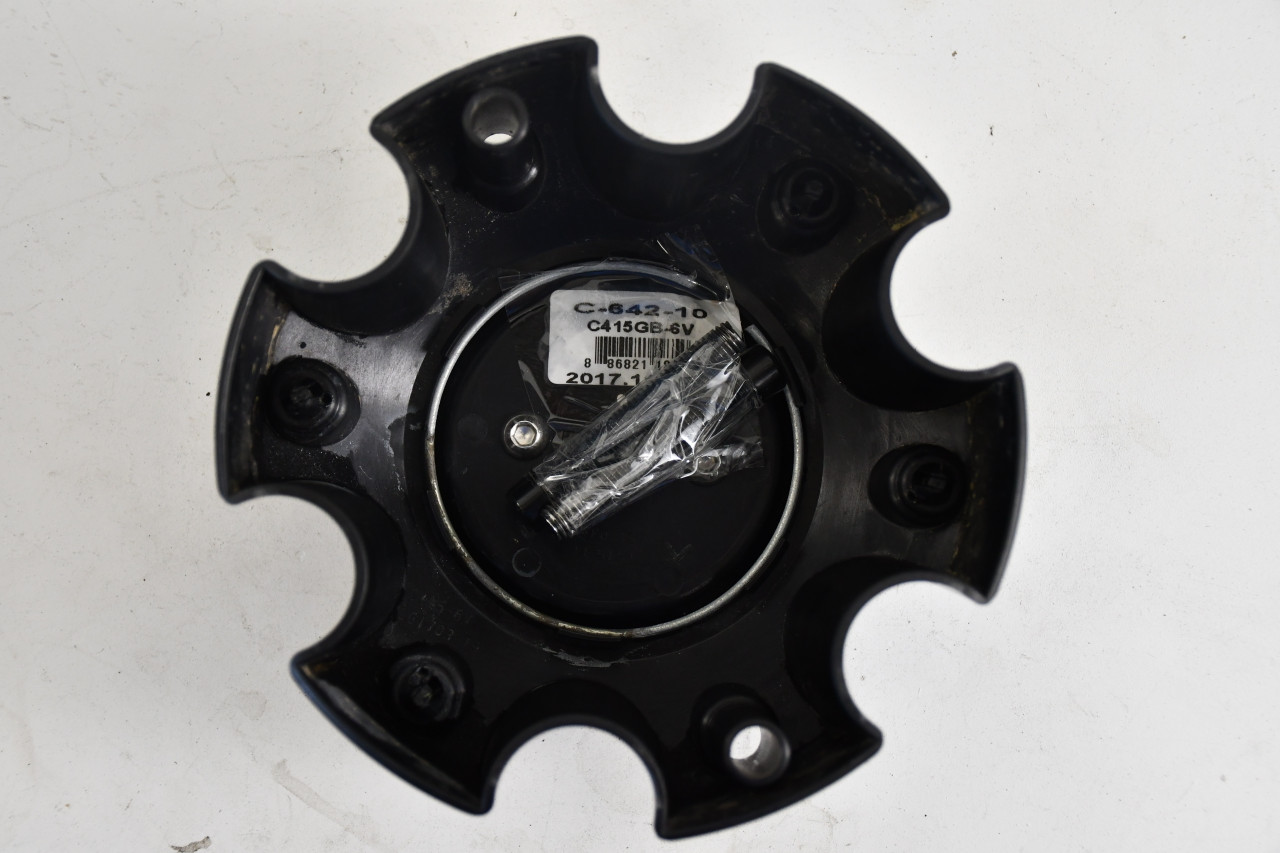 Vision 415 6 Lug Glossy Black Center Cap Hub Cap C415GB-6V C-642-10 5.75"