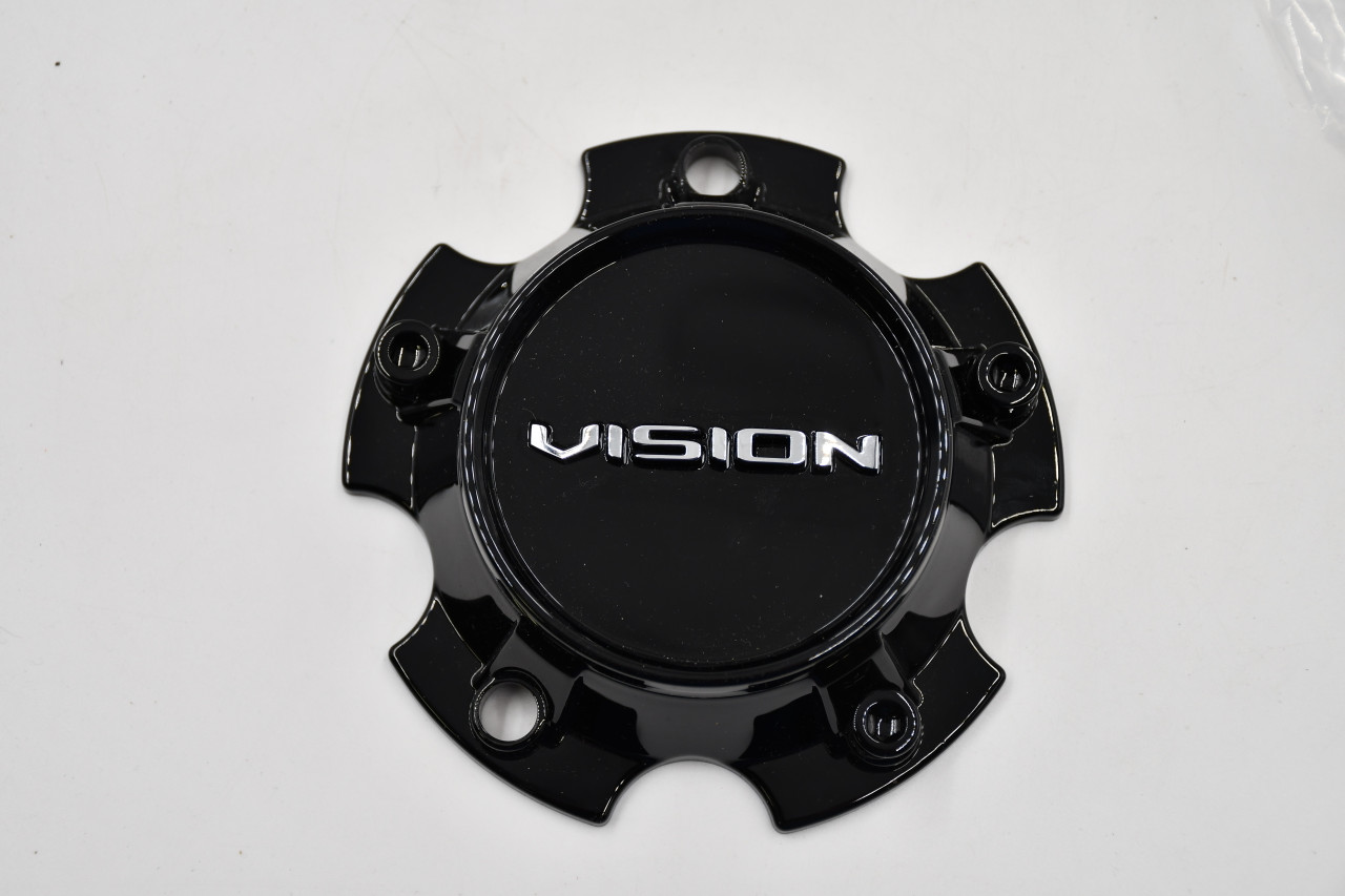 Vision Gloss Black Wheel Center Cap Hub Cap C421GB-55V 5" 5 Lug