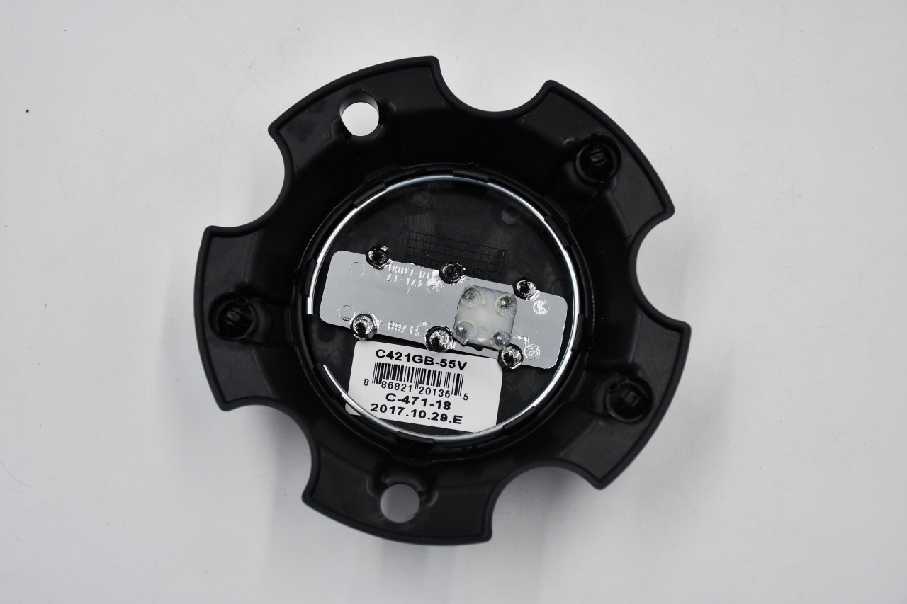 Vision Gloss Black Wheel Center Cap Hub Cap C421GB-55V 5" 5 Lug