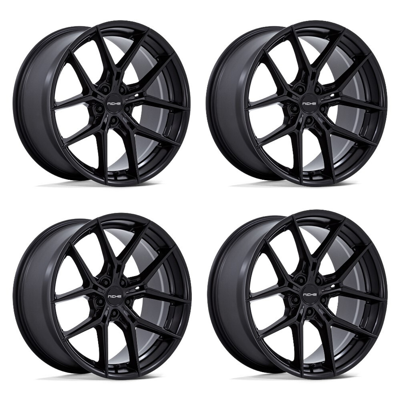 Set 4 18" Niche 1PC NC279 PRODIGY 5 Matte Black 18x8.5 Wheels 5x120  35mm Rims