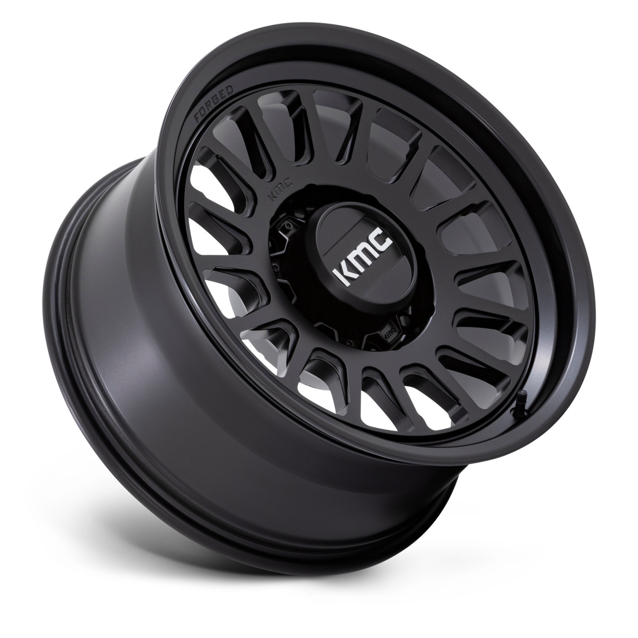 18" KMC KM452 Impact Forged Monoblock Satin Black 18x9 Wheel 8x170  18mm Rim