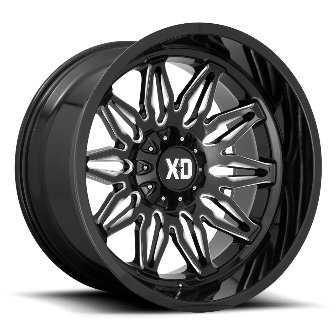 XD XD859 Gunner 22x10 6x135 6x5.5 Gloss Black Milled Wheel 22" -18mm Rim