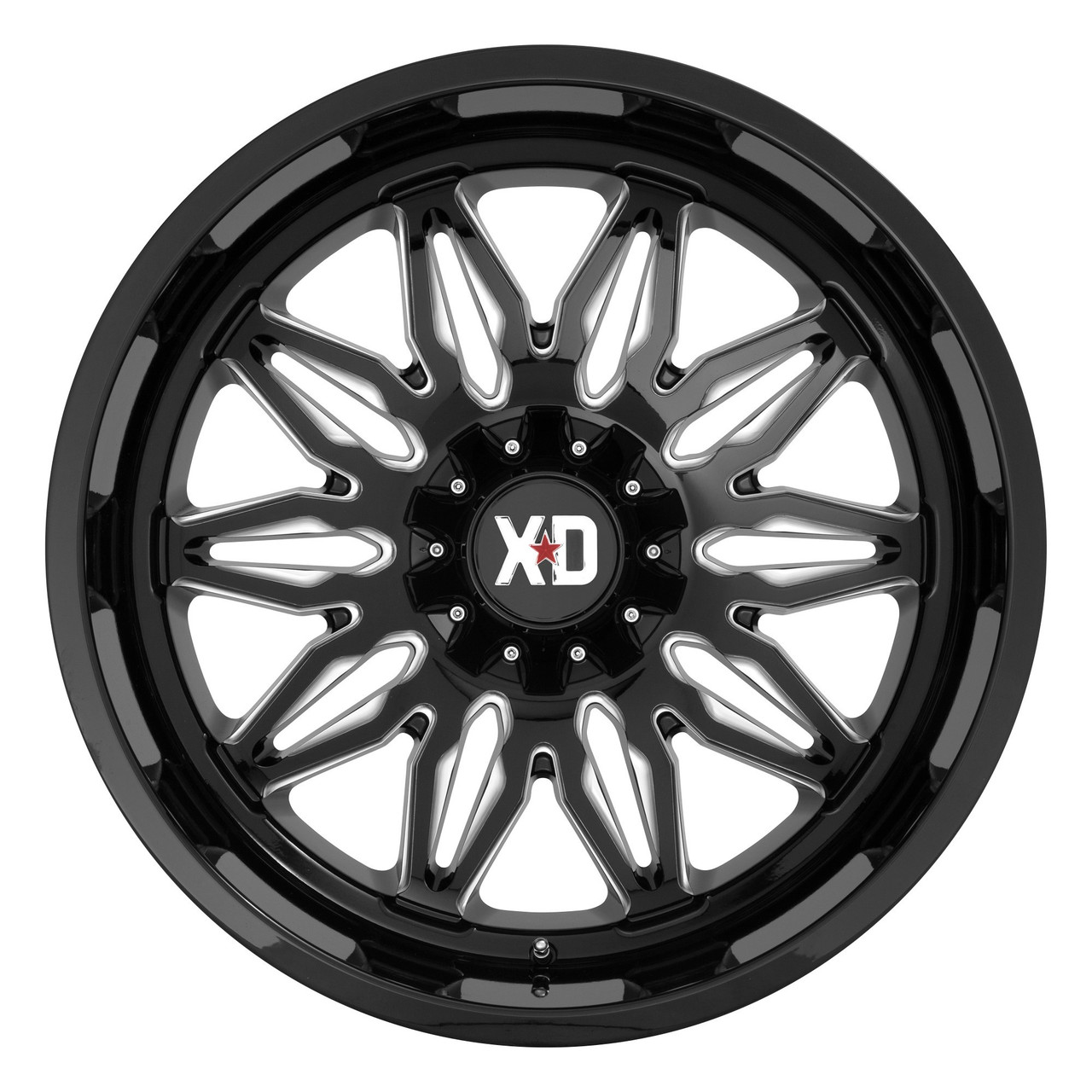XD XD859 Gunner 22x10 6x135 6x5.5 Gloss Black Milled Wheel 22" -18mm Rim