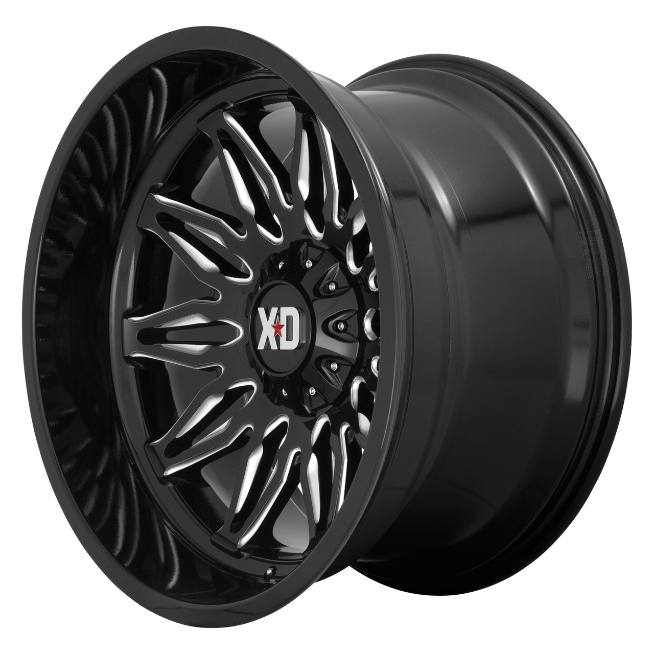 XD XD859 Gunner 22x10 6x135 6x5.5 Gloss Black Milled Wheel 22" -18mm Rim
