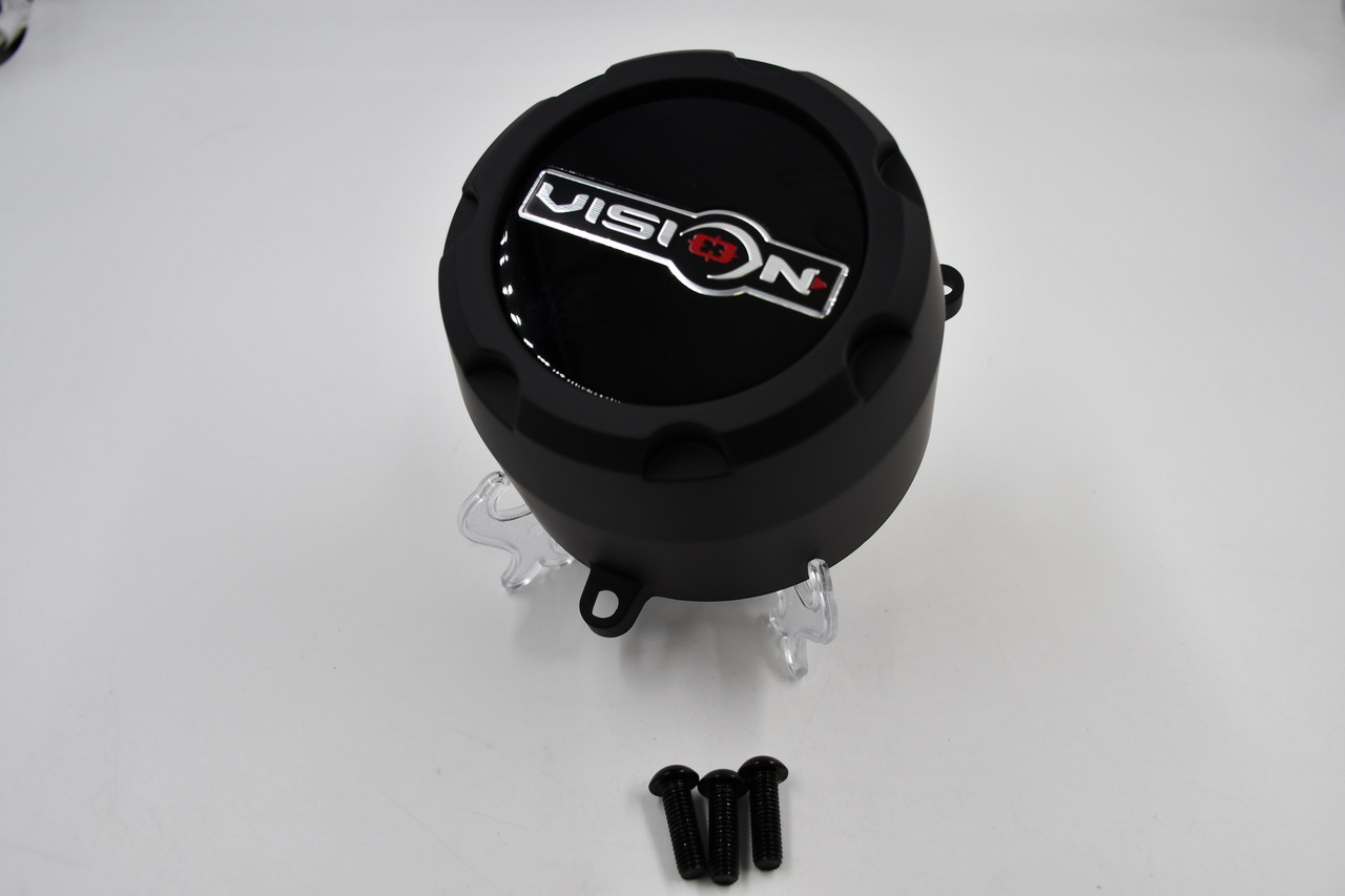 Vision C398SB-8V 8-lug satin black center cap for select 8x170 and 8x180 wheels