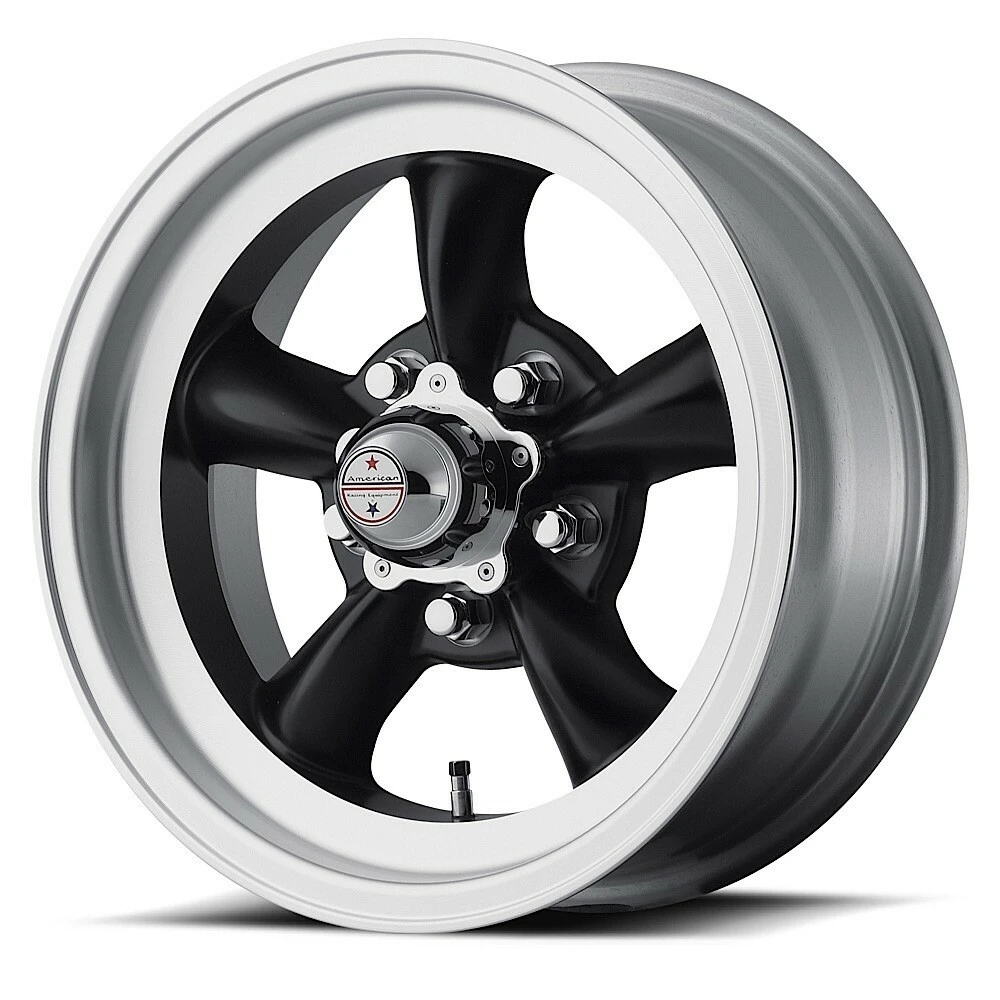 American Racing VN105 Torq Thrust D 15x4.5 5x4.5 Black Machine Wheel 15" -15mm