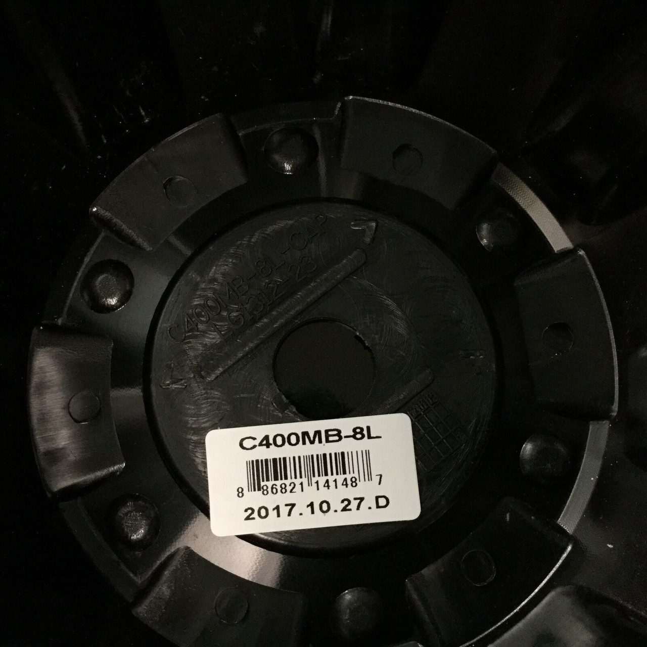 Vision 8 Lug 400 Incline Wheel Center Hub Cap Matte Black C400MB-8L
