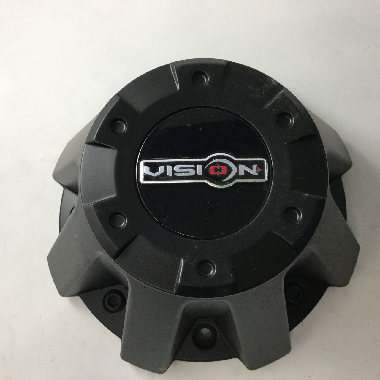 Vision 8 Lug 400 Incline Wheel Center Hub Cap Matte Black C400MB-8L