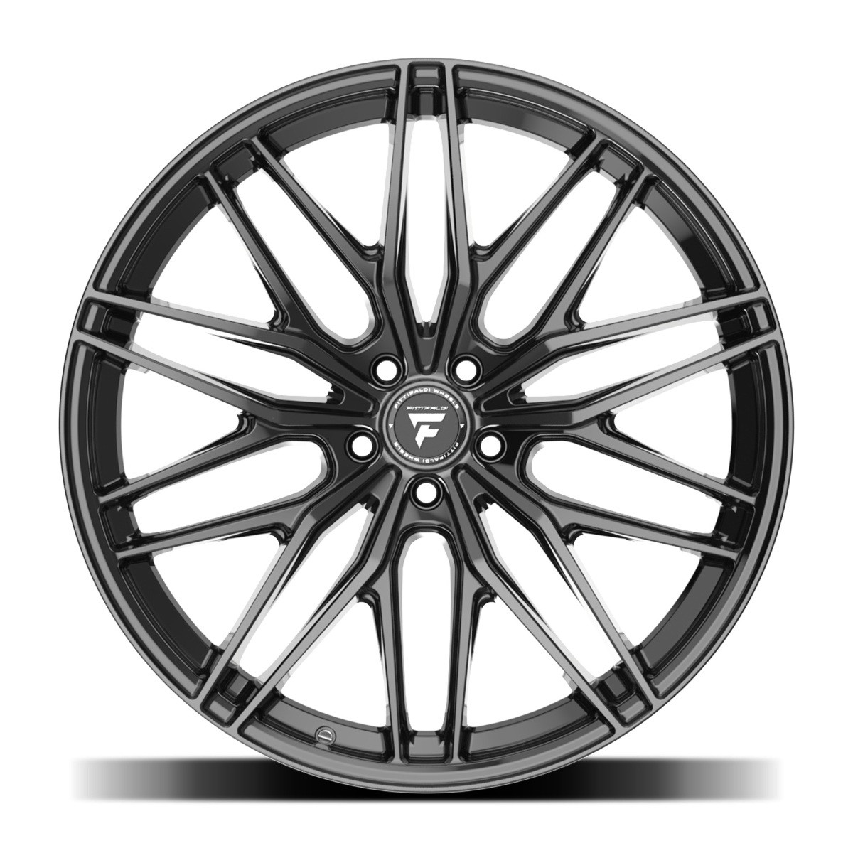 Set 4 22" Fittipaldi Street FS372B 22x9 5x112 35mm Wheels Gloss Black Rims