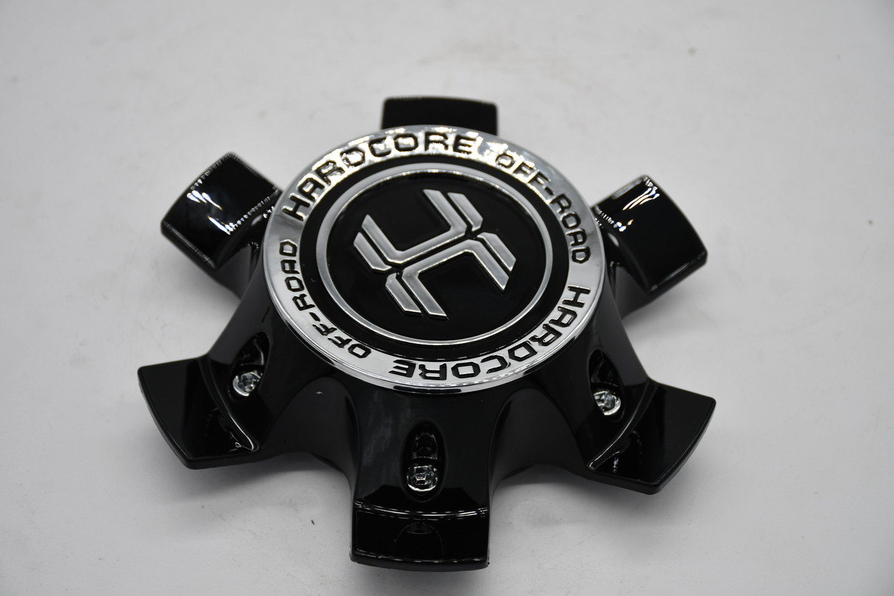 Hardcore Offroad HC101 HC102 Gloss Black Center Cap CAP-HC101-102-BLK-6LUG 6.75 Inch