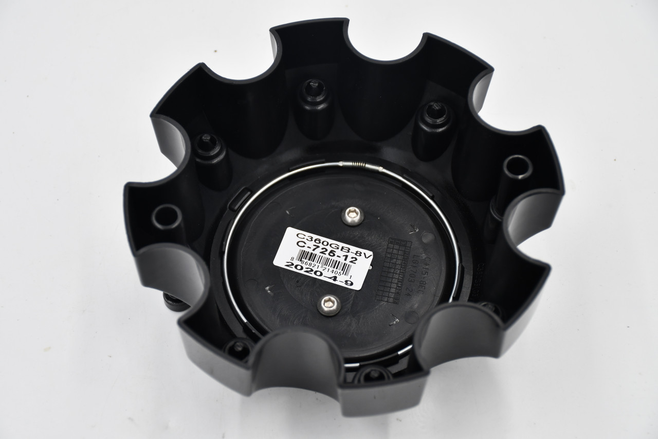 Vision Wheel 360 361 362 363 Gloss Black Center Cap C360GB-8V Hub Cap 6.75" 8 Lug