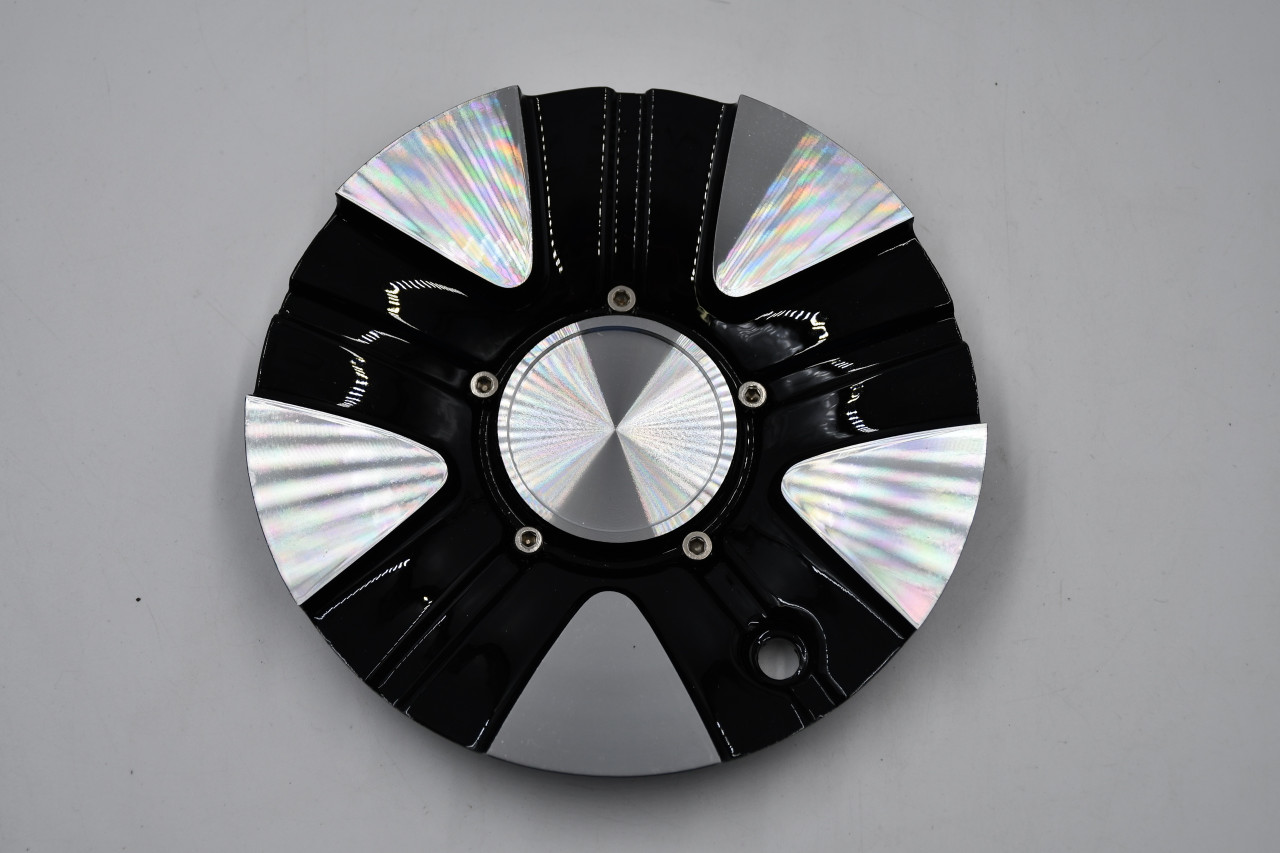 Von Max Machined/Gloss Black Wheel Center Cap Hub Cap (NL)PCA4630-3 6.25" No screw, wrench or logo insert