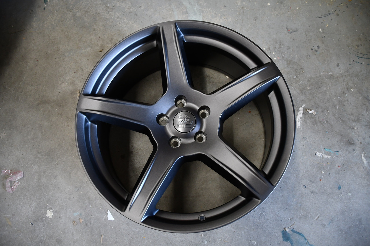 Single 22x9.5 OE Wheels DG22 Satin Gunmetal Wheel 5x5 29mm Rim Takeoff