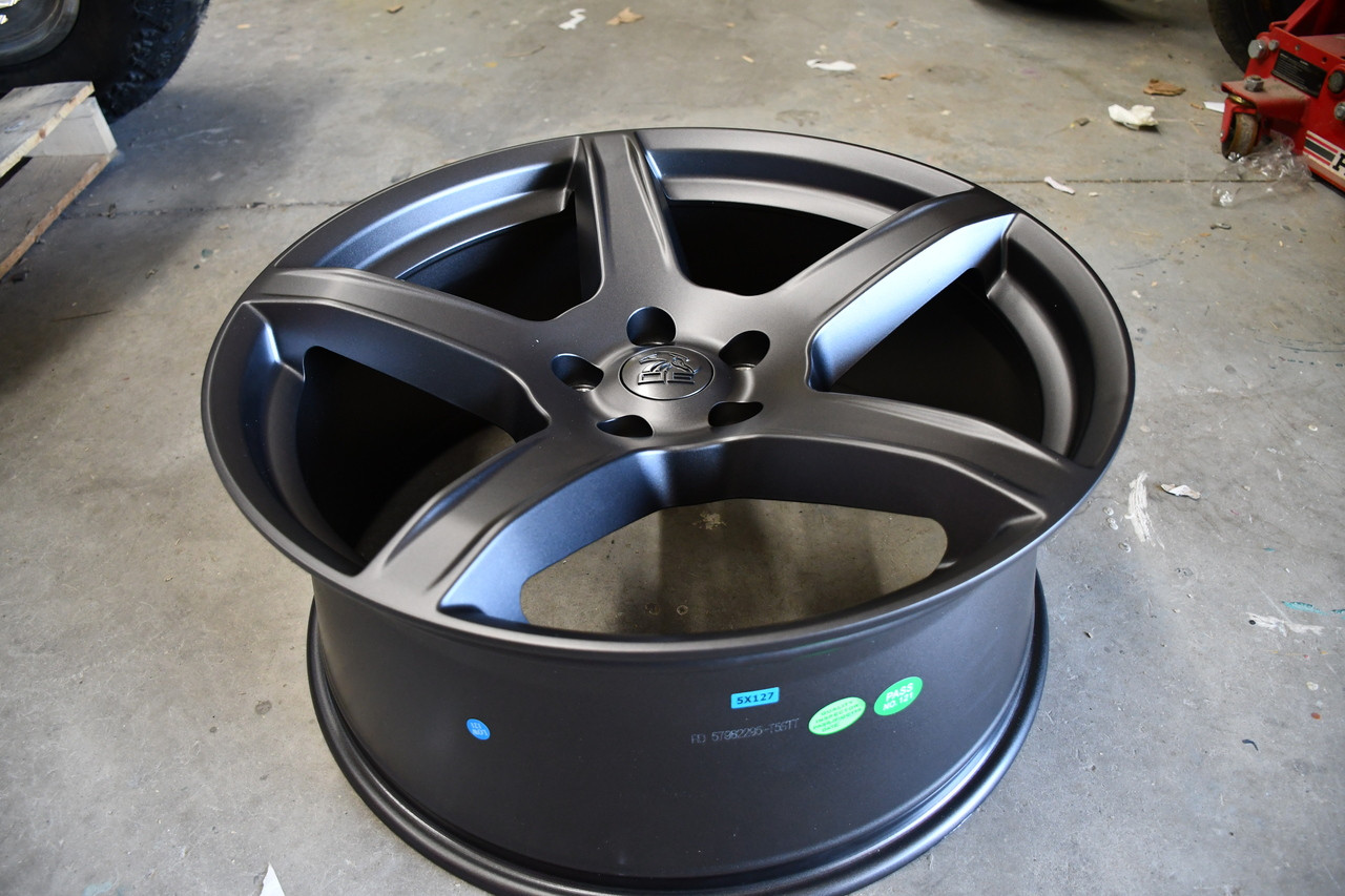 Single 22x9.5 OE Wheels DG22 Satin Gunmetal Wheel 5x5 29mm Rim Takeoff