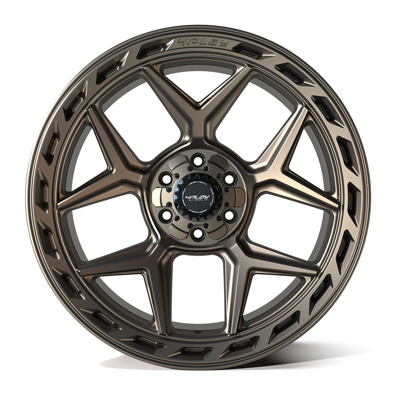 20" 4PLAY 4P55 Bronze 20x10 6x5.5 6x135 -18mm For Chevy GMC Ram Ford Cadillac Rim