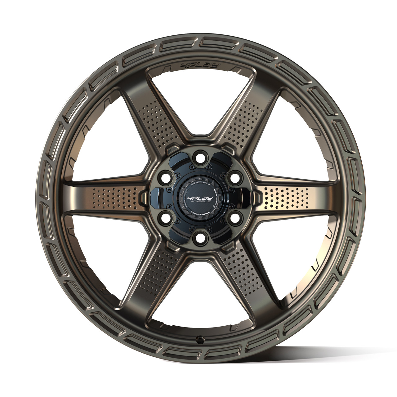 22" 4PLAY 4P63 Bronze 22x10 6x5.5 6x135 -18mm Wheel For Ford Chevy GMC Cadillac