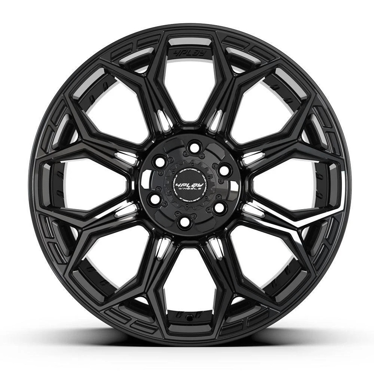 20" 4PLAY 4P83 Gloss Black 20x9 6x5.5 6x135 0mm Wheel For Chevy GMC Ram Ford Rim