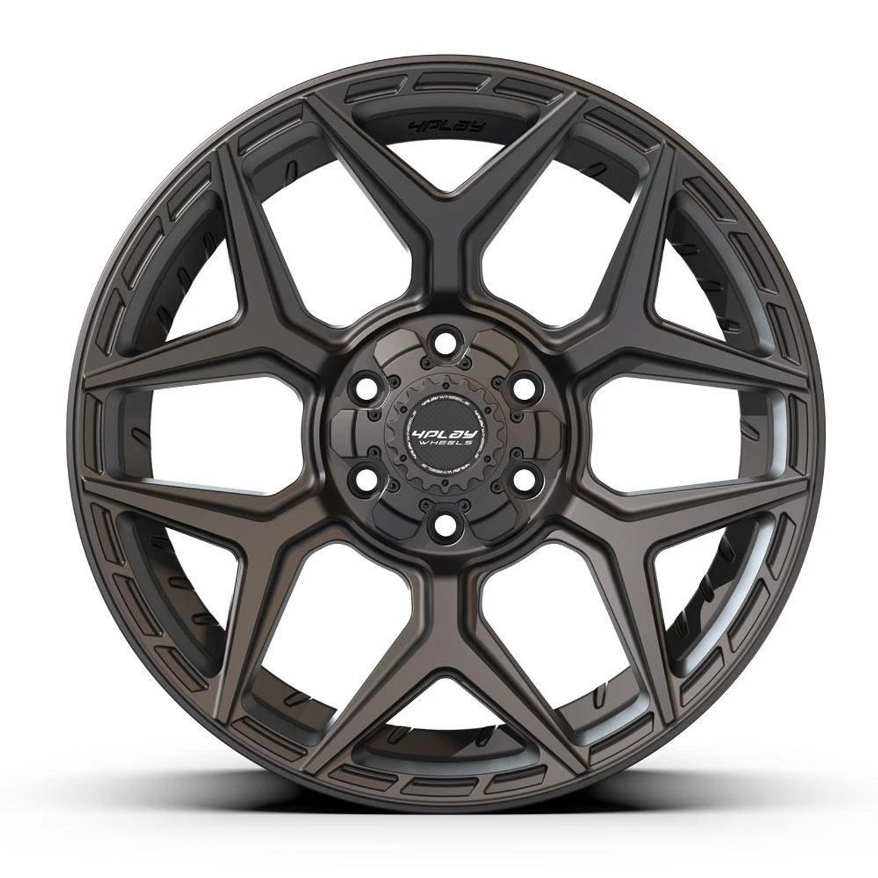 22" 4PLAY 4P06 Satin Black 22x9 6x5.5 6x135 12mm For Chevy GMC Ford Cadillac Rim