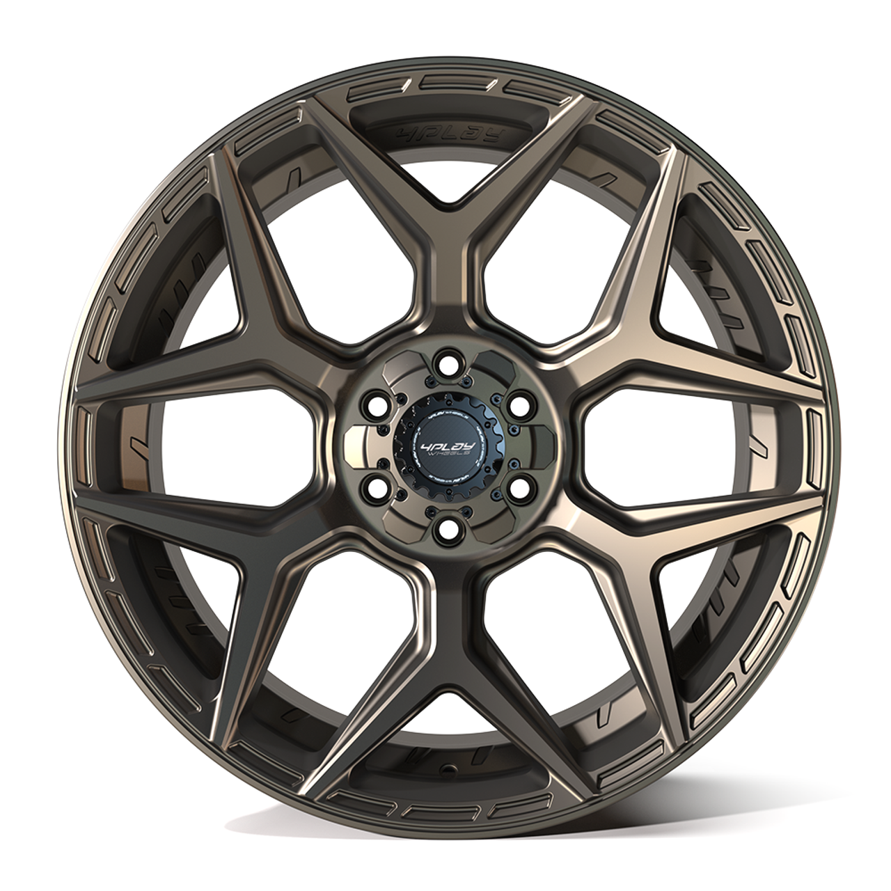 22" 4PLAY 4P06 22x10 6x5.5 6x135 -18mm Wheel Bronze For Chevy GMC Ford Lincoln