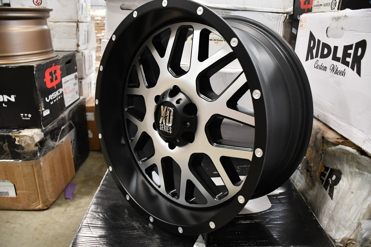 XD XD820 Grenade 16x7 6x130 Satin Black Machined Face Wheel 16" 42mm Rim