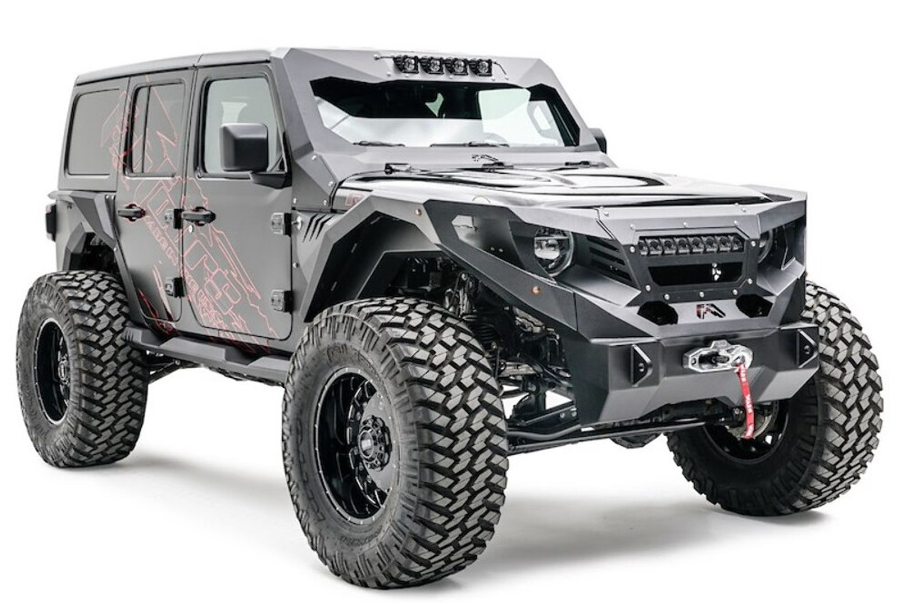 Fab Fours Grumper Light Bar Mounting Kit GR4606-1 Fits 18-25 Wrangler 20-25 Gladiator Jeep
