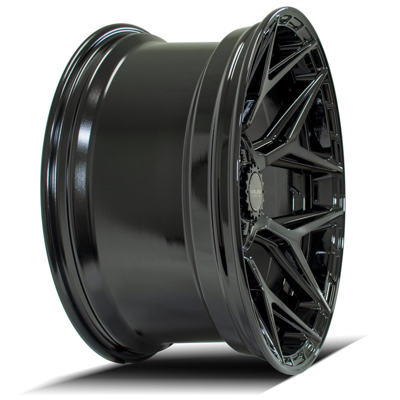 Set 4 24" 4PLAY 4P06 24x10 6x5.5 6x135 18mm Black Brushed Face & Tint Clear Rims