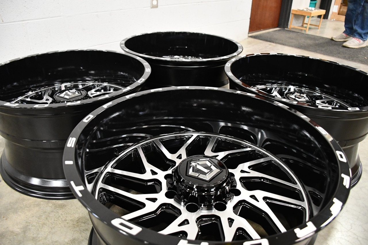 Set 4 20" TIS 544MB Gloss Black w/ Machined Face 20x10 Wheels 6x135 6x5.5 -20mm