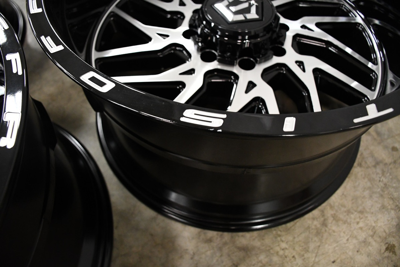 Set 4 20" TIS 544MB Gloss Black w/ Machined Face 20x10 Wheels 6x135 6x5.5 -20mm