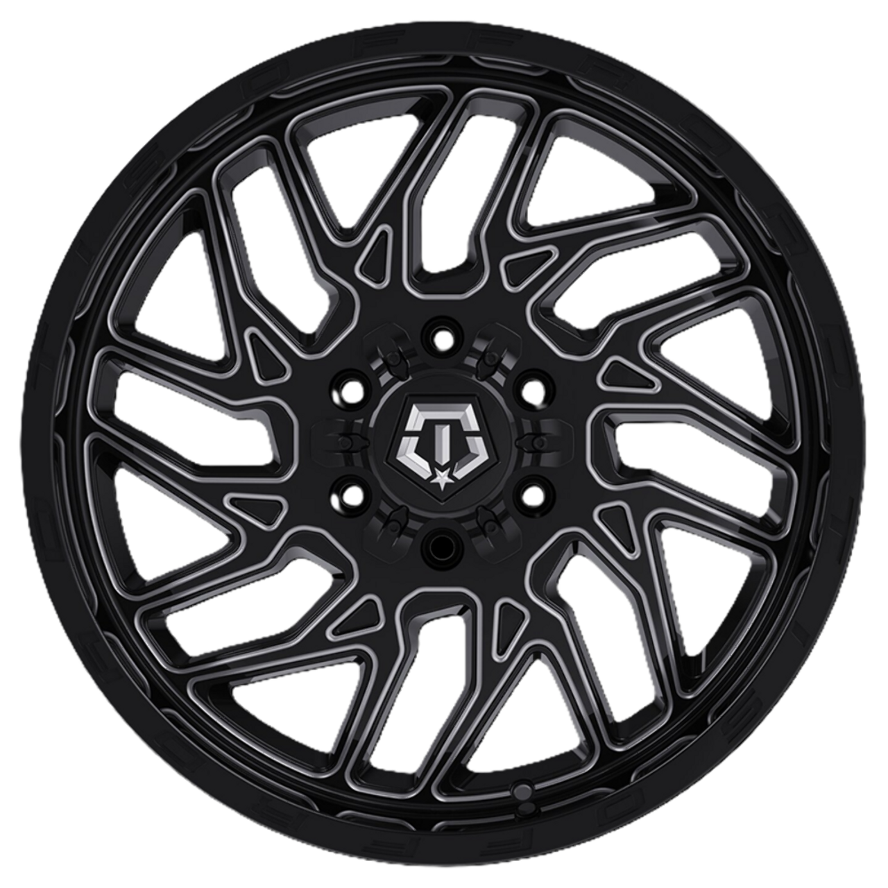 Set 4 18" TIS 544BM 2.0 Gloss Black Milled 18x9 Wheel 6x135 6x5.5 +18mm Rim