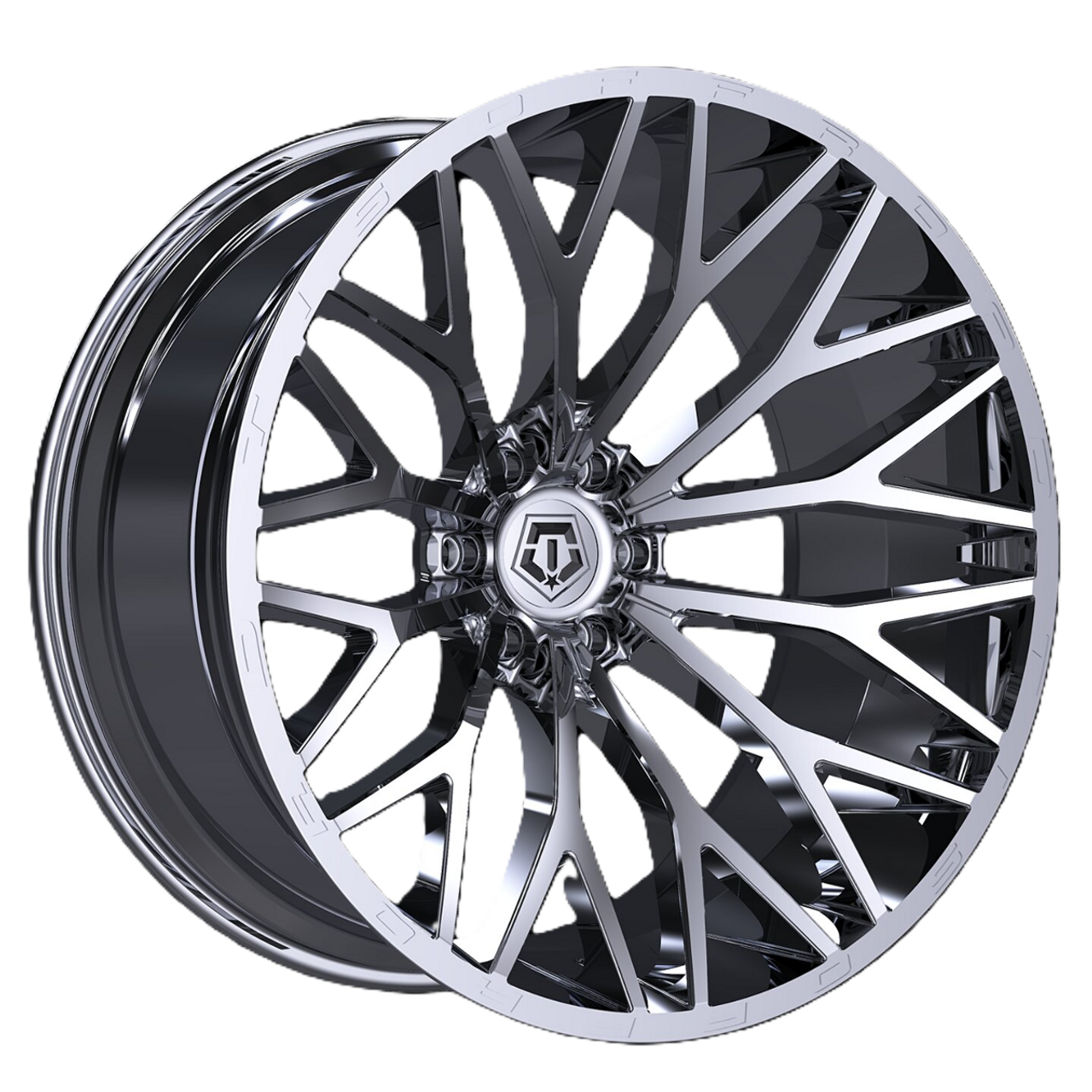 Set 4 22" TIS 566C Chrome 22x12 Wheel 6x5.5 Rim -44mm For Chevy GMC Toyota